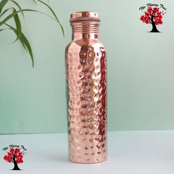 Hammered Pure Copper Water Bottle 1 Litre at The Flying Tree: A Blend of Tradition, Health, and Style