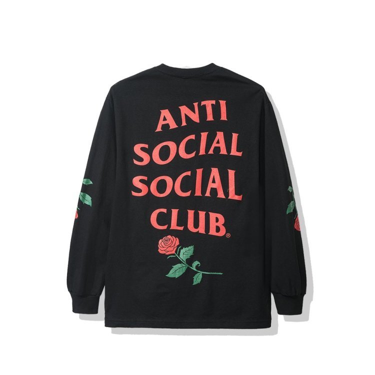 Anti Social Social Club Long Sleeve Tee Violets: Bold Street wear Statement with Floral Twist